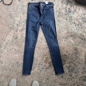 Abercrombie & Fitch Simone High Rise Super Skinny Jeans Dark Wash Blue 28 6L